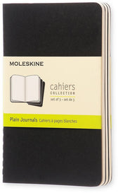 Schrift Moleskine 90x140mm blc 240pag zwart 3st