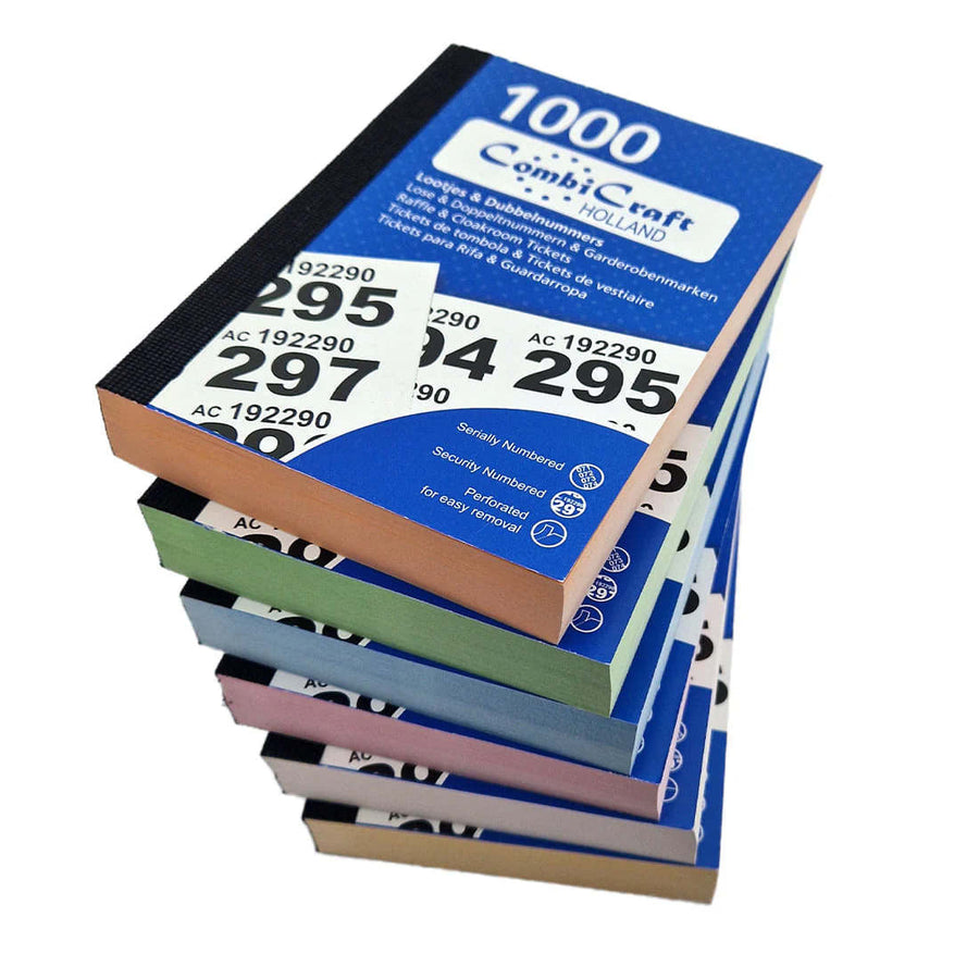 Nummerblok Combicraft 1 1000 assorti 6 stuks