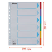 Tabbladen Esselte Stand A4 6dlg karton 11r ass - afbeelding 2