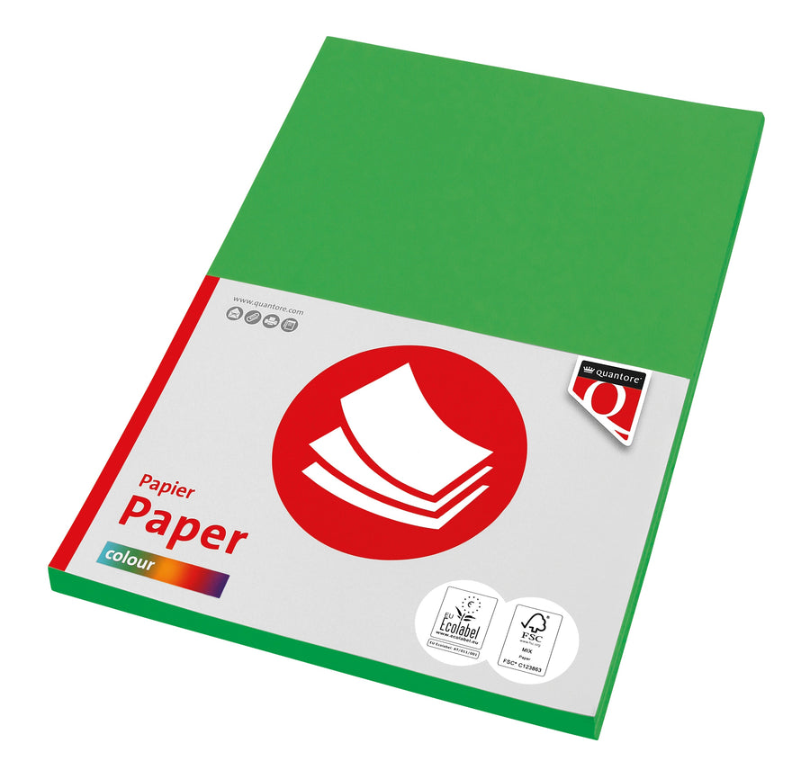 Kopieerpapier Quantore Col-50 A4 160gr grasgroen
