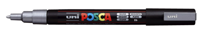Paintmarker Uni POSCA PC3M F zilver