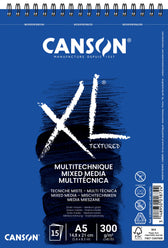 Mixed mediapapier Canson XL Textured 300gr A5 wit