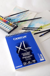 Mixed mediapapier Canson XL Textured 300gr A5 wit - afbeelding 2