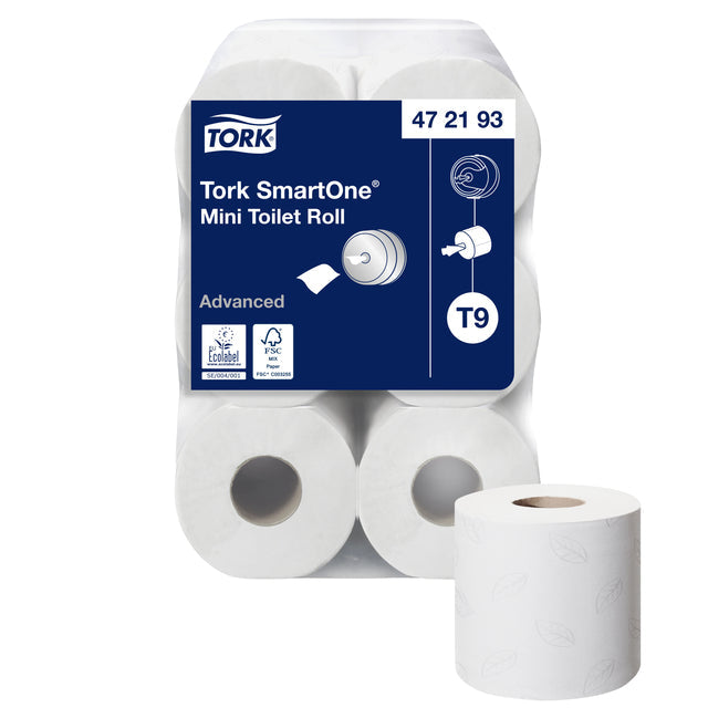 Toiletpapier Tork T9 Advanced 2laags 112m wit