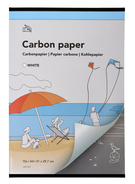 Carbonpapier Qbasic A4 21x31cm 10x wit