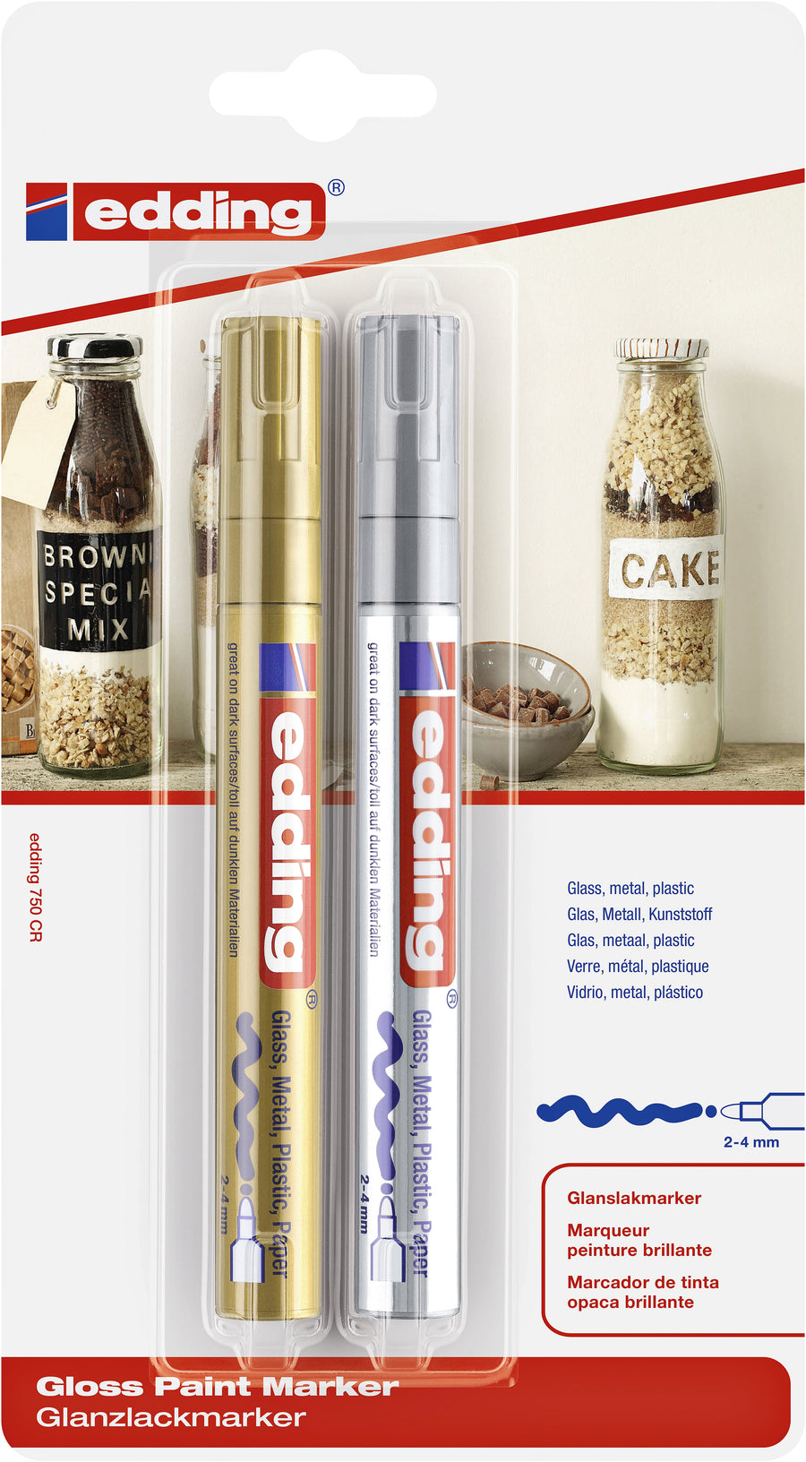 Paintmarker edding 750 oliebasis 2-4mm gd-zi bls