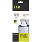 Afvalzak EKO MDPE type F1 trekb 49x68cm 18-28L wit - afbeelding 3