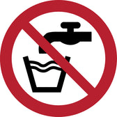 Pictogram Djois Geen drinkwater Ø100mm rd