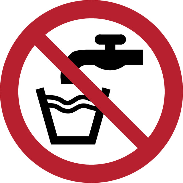 Pictogram Djois Geen drinkwater Ø100mm rd