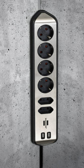 Stekkerdoos Brennenstuhl Estilo 6vdig USB 2m zwart - afbeelding 7