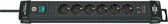 Stekkerdoos Brennenstuhl Prem 6vdig 2USB 3m zwart