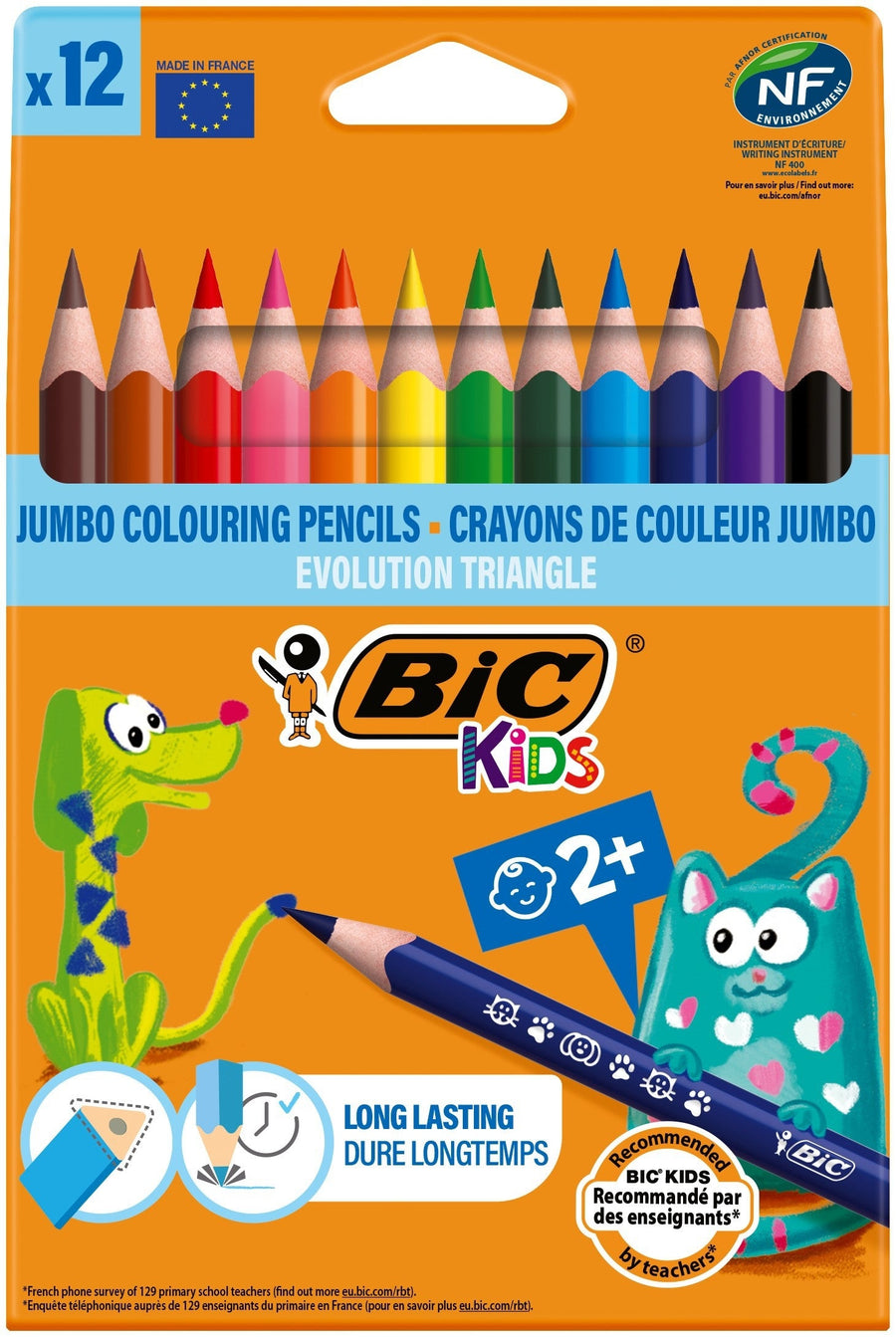 Kleurpotlood BicKids Evolution triangle assorti