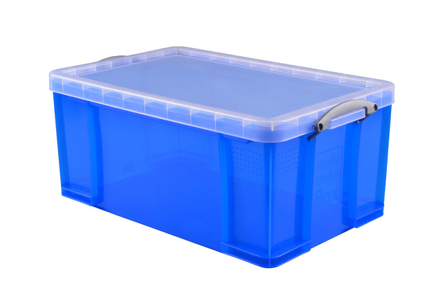 Opbergbox RU 64ltr 710x440x310mm transp blauw