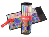 Fineliner STABILO point 88/25 etui zw F assorti - afbeelding 4