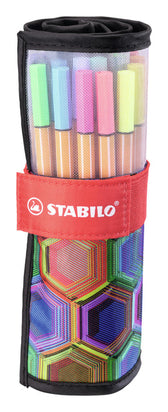 Fineliner STABILO point 88/25 etui zw F assorti