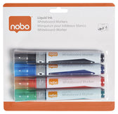 Whiteboardmarker Nobo Liquid schuin ass 4mm - afbeelding 2