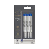 Balpenvulling Parker Quinkflow M 10st blauw