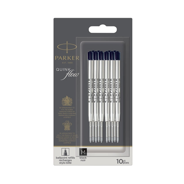 Balpenvulling Parker Quinkflow M 10st zwart