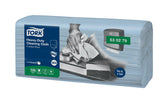 Reinigingsdoek Tork W4 gevouwen blauw 530279