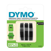 Relieftape Dymo embossing plastic 9mm wit