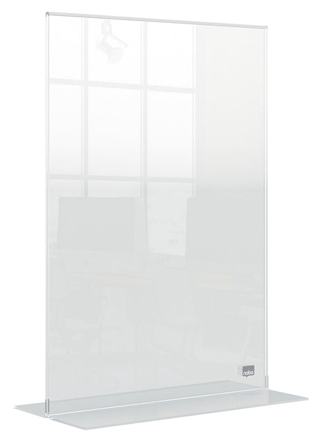 Infobord Nobo Premium Plus A4 acryl vrijstaand