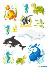 Décor sticker Walvissen en zeedieren - afbeelding 3