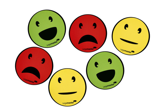 Magneet Legamaster emoticon 50mm assorti