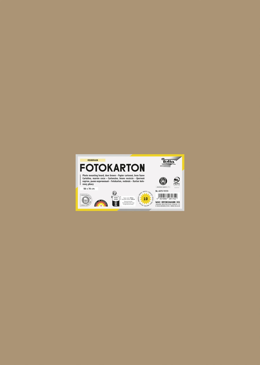 Fotokarton Folia 2z 50x70cm 300gr nr75 lichtbruin