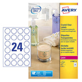 Etiket Avery L7780-25 rond 40mm transparant 600st - afbeelding 4