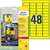 Etiket Avery L6103-20 45.7x21.2mm geel 960stuks - afbeelding 4