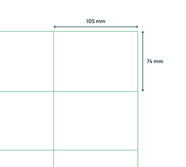 Etiket Qbasic A4 1.000 vel 105x74mm 8000 labels