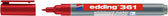 Whiteboardmarker edding 361 rond 1mm rood