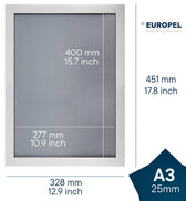 Kliklijst Europel A3 25mm mat wit - afbeelding 2