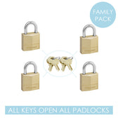 Hangslot MasterLock 4 gelijksluitend messing 20mm - afbeelding 2