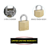 Hangslot MasterLock 4 gelijksluitend messing 20mm - afbeelding 3