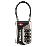 Hangslot Masterlock 4-cijfer TSA flex zwart 35mm