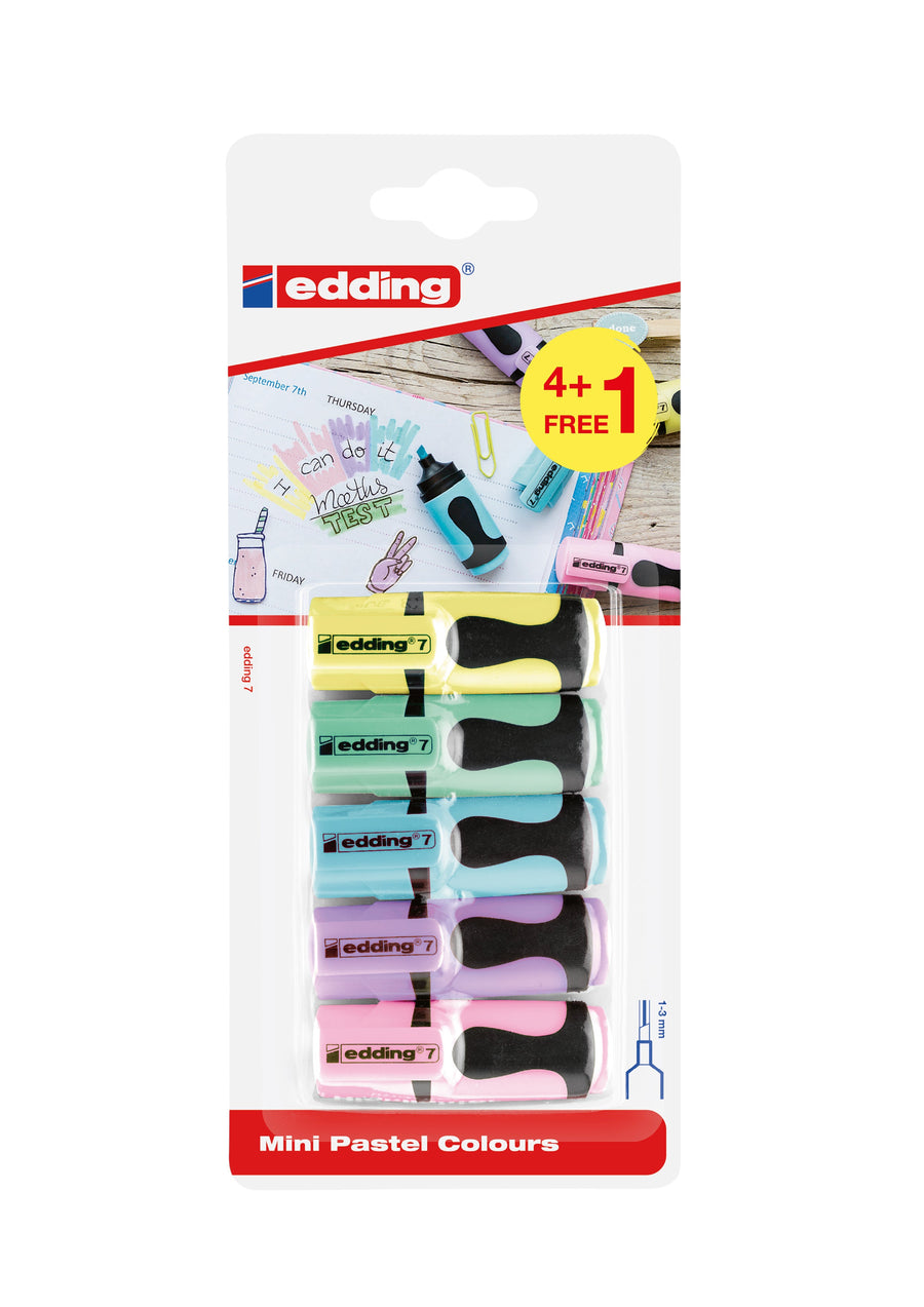 Markeerstift edding 7 mini 1-3mm pastel assorti