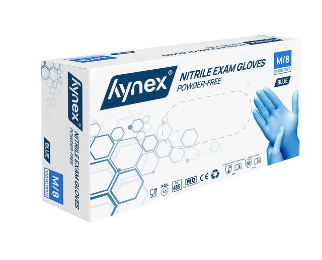 Handschoen Hynex M nitril 100st blauw