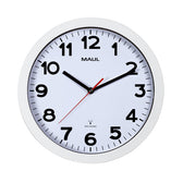 Wandklok MAUL Step RC Ø30x5cm kunststof wit/wit
