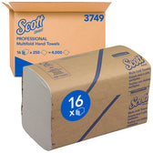 Handdoek Scott 1laags 203x240mm wit