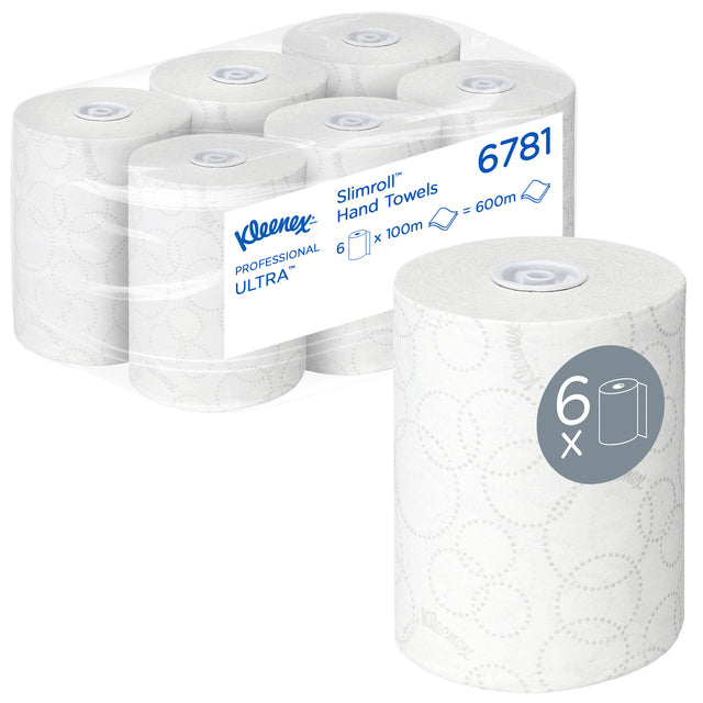 Handdoekrol Kleenex Ultra Slimroll 2laags 100m wit