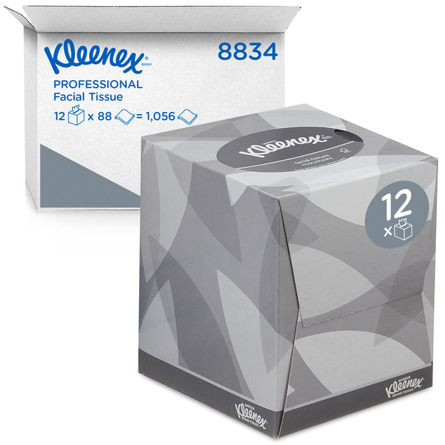 Facial tissues Kleenex kubus 2laags 88 vel wit