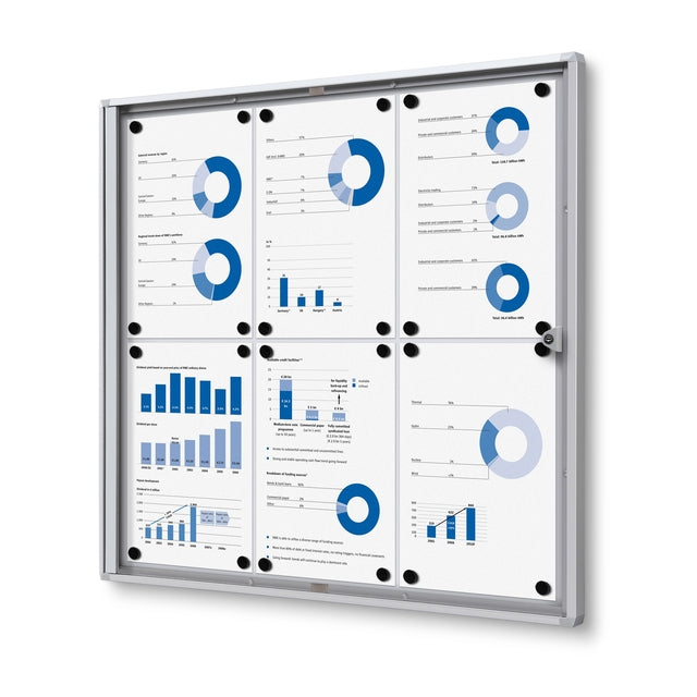 Vergrendelbaar Notitiebord Indoor Economy 6x A4