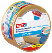 Tapijttape tesa Uni 10mx50mm dubbelzijdig wit
