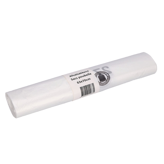 Afvalzak Cleaninq 63x70cm recycled T15 50L transp