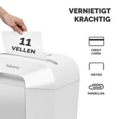 Papiervernietiger Fellowes LX70 4x40mm wit - afbeelding 4
