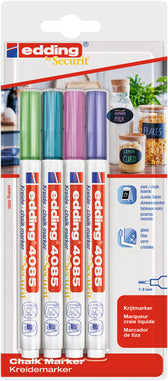 Krijtstift edding 4085 rond 1-2mm metallic assorti
