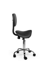 Zadelkruk Office rugleuning laag harde wielen zw - afbeelding 5