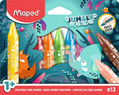 Waskrijt Maped Jungle Fever Jumbo set a 12 kleuren