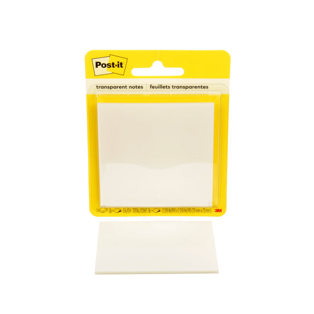 Memoblok 3M Post-it 73x73mm Transparant